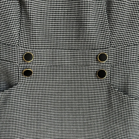 Ann Taylor black and white day cocktail party office dress size 2 small - Picture 2 of 4